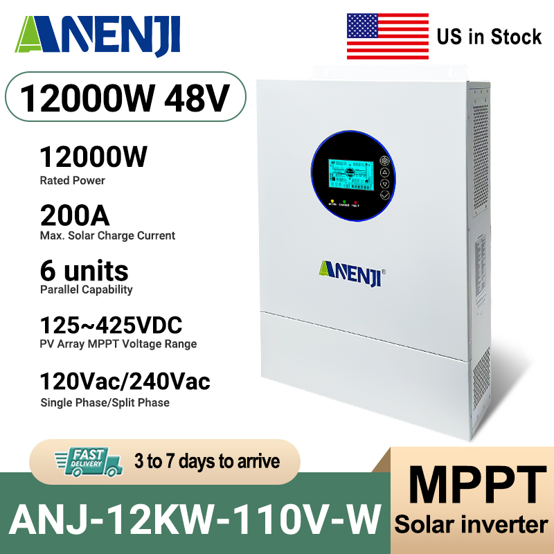Drone Solar Charger - ANENJI 12KW 120V/240VAC Solar Inverter Hybrid